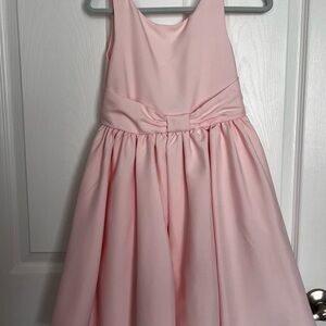 Janie and Jack Light Pink Bow Waist Formal Dress light pink color
